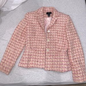 Ann taylor petite jacket 0P pink tweed